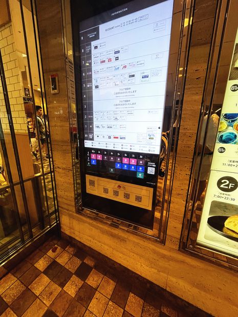 駅前商業施設の案内サイネージ（新宿マルイ）