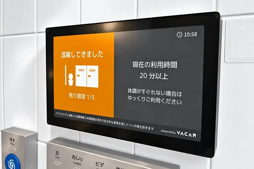 混雑状況に合わせた広告配信