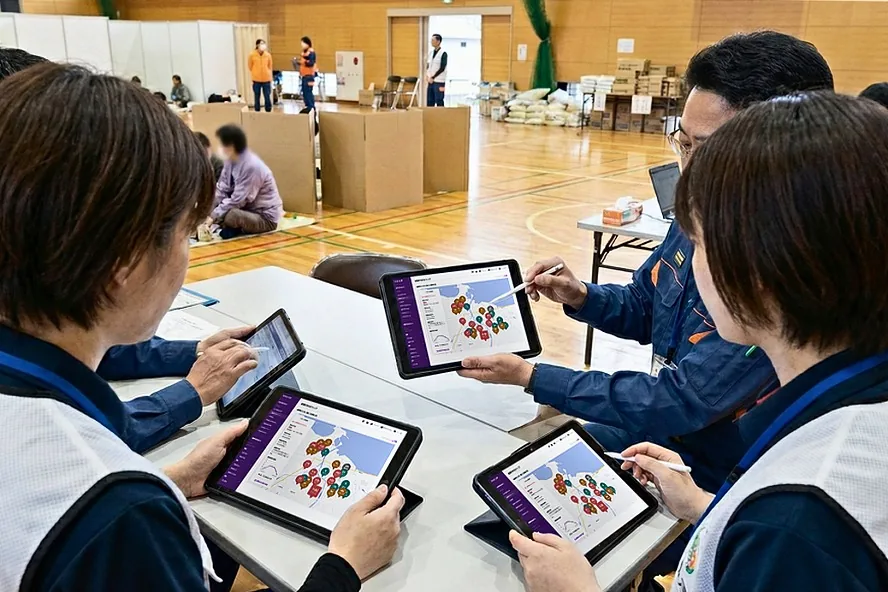 各エリアの避難所混雑状況を共有